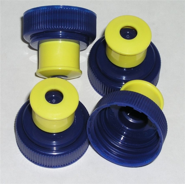 replacement push-pull cap blue/yellow for Gel flasks.