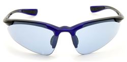 F104 Polarized Sunglasses Blue & Black 3 lens case ANSI Z87.1