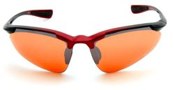 F104 Polarized Sunglasses Red & Black 3 lens case ANSI Z87.1