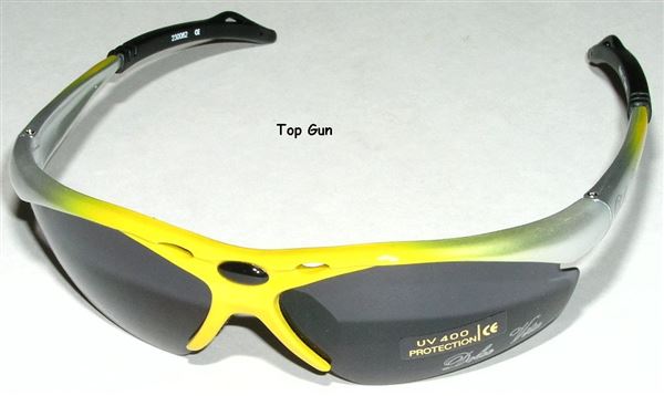 Dolce VIta Top Gun Sunglasses YELLOW 4 lens case ANSI Z87.1