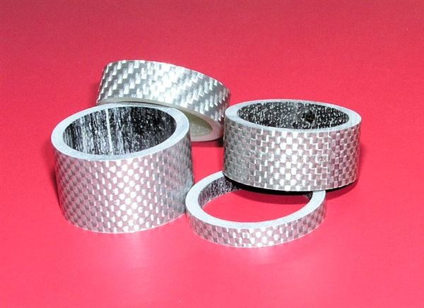 White carbon headset spacers kit 1-1/8"  5 10 15 20 mm height spacer