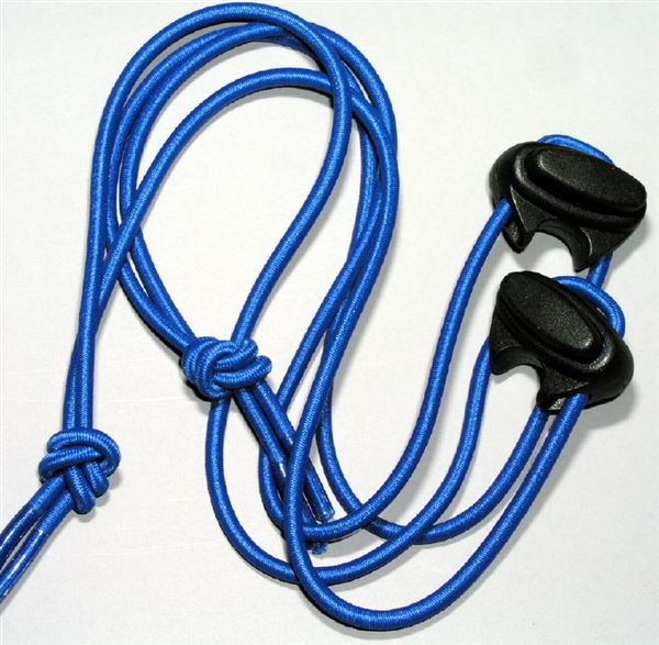 Blue shoe lace cord & stopper