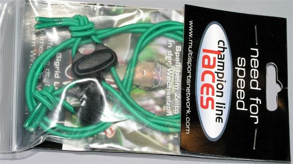 Green shoe lace  cord & stoppe