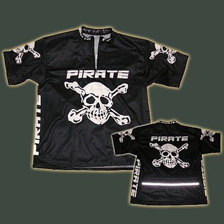 Pirate Black BIG Shortsleeve cycling  Jersey skull bones M-XXXXXXL