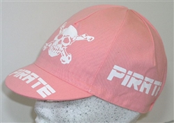 Pirate Team Cycling Race Cap, Cotton, Black, Red, White, Pink, or Orange