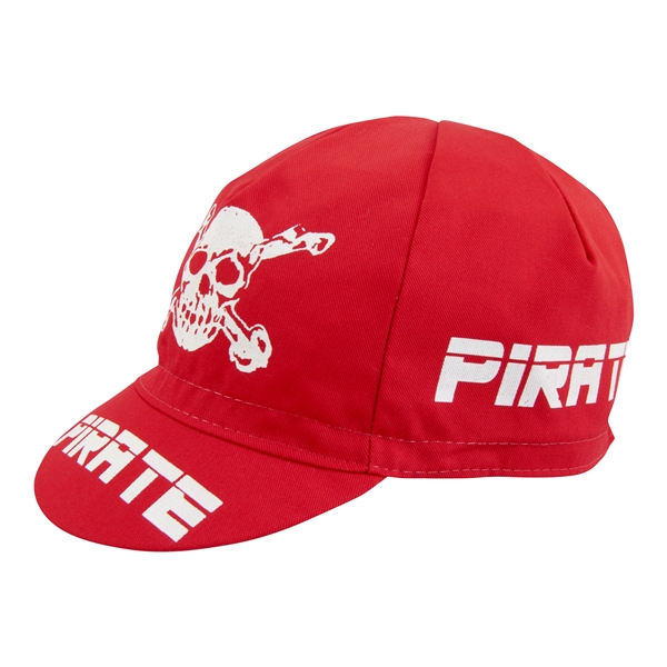 Pirate Team Cycling Race Cap, Cotton, Black, Red, White, Pink, or Orange