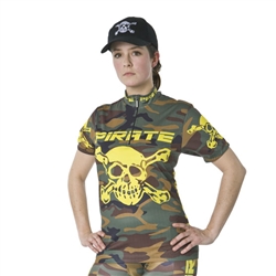 Pirate Cycling Jersey Camo CAMOUFLAGE Short Sleeve