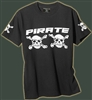 Pirate Black T-Shirt Straight skull crossbones
