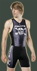 Pirate cycling Triathlon shorts,black skull & bones