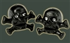 Pirate Valve Caps (Schrader), BLACK, Skull Crossbone