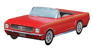 carton-64 1/2 Red Ford Mustang