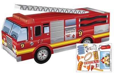 toy-Mini Fire Engine With Stickers