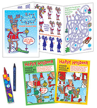 toy-Happy Holideer Sticker Puzzle Pack