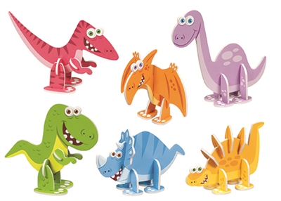toy-Crazy Dazy Dinos 3-D Puzzles