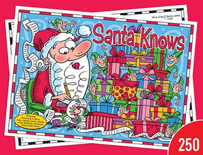 place mat-Santa Knows