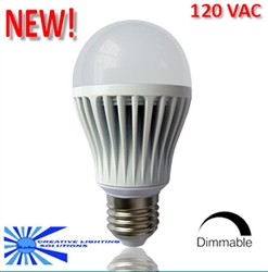 LED Light Bulb - 7 Watts, Warm White Dimmable, 120-VAC