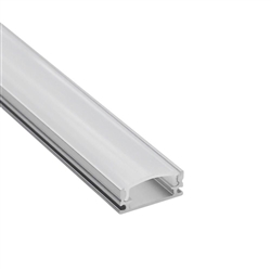 3.3ft/1Meter U Shape LED Aluminum Channel System with Frosted Cover, End Caps and Mounting Clips, Aluminum Profile Channel for LED Strip Light Installations