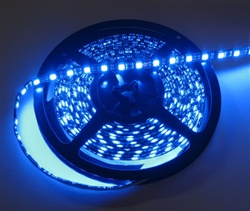 Sapphire Blue LED Flex Strips -12vdc, Waterproof, Double Density, Blue, High Output - 5M Spool
