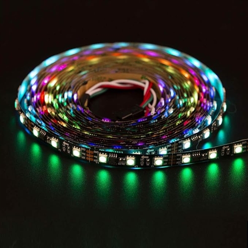 Water Resistant Dream Color Digital/Magic LED Addressable Pixel RGBIC LED Lights! IP65 Chasing, Fading, Endless Cool effects - 5 Meter(16.4FT), 12VDC - SPI Compatible SK6812 RGBIC! 300 Pixels per 5M Reel - 60LED/Meter, High Density!