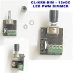 LED Dimmer - 12v Rotary PWM LED Dimmer - Click On/Off, 6 Amps -