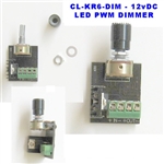 LED Dimmer - 24v Rotary PWM LED Dimmer - Click On/Off, 6 Amps - 144 Watt