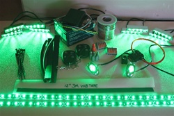 LED Motorcycle Light Kit - 12v RF Remote Control LED Pod & Strip Kit, Wiring, Tape, LED Pods and Controller - Easy installation!