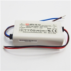 12 Volt DC - Sealed Power Supply.  1.25 amps (16W)