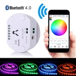 LED RGB & RGBW Strip Light Controller, for iOS/Android-App Bluetooth Controller, 12/24 VDC Input, 4x4A/ch, Multi Function Support for both IPhone & Android