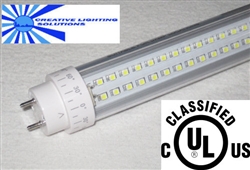 LED SMD T10 Tube Light - 1000 Lumens, 2 foot, Day White, 10 Watt, 160 LED, 90V-277VAC, Clear Lens, Commercial Grade - UL Approved!