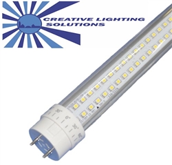 T8 LED Tube Light - 1000 Lumens, 2 foot, Day White, 10 Watt, 160 LED, 90-277VAC, Clear Lens