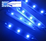 Blue Waterproof LED Module - 12vDC 3 SMD 2835 Samsung LEDs, White Case