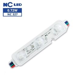 RGB Waterproof LED Module - 12vDC 3 5050 RGB LEDs, White Case
