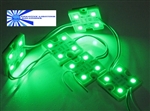 Green Waterproof LED Module - 12vDC 4 5050 SMD LEDs, White Case
