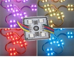 RGB Waterproof LED Module - 12vDC 4 5050 LEDs, Metal Case