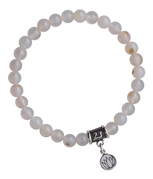 White Agate Bracelet INTERNAL CALMNESS - zen jewelz