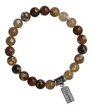 Fire Agate Bracelet BE FEARLESS - zen jewelz