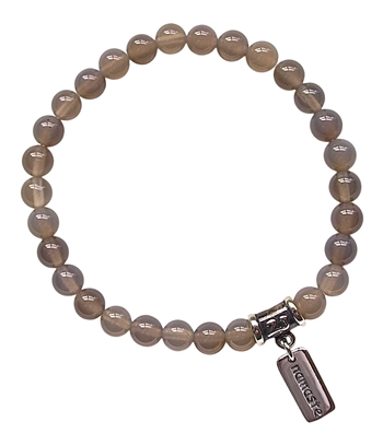 Grey Agate Bracelet NAMASTE - zen jewelz