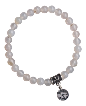 White Agate Bracelet ELEMENT AIR - zen jewelz