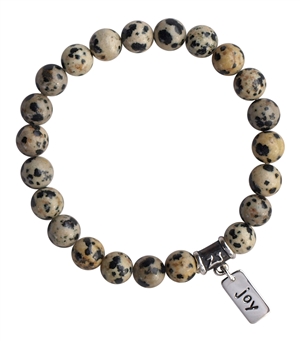 Matte Dalmatian Stone Bracelet HARMONY - zen jewelz