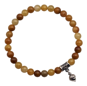 Pumpkin Jade Bracelet LET THINGS GO - zen jewelz