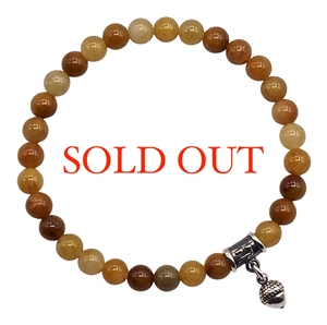 Pumpkin Jade Bracelet LET THINGS GO - zen jewelz