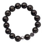 Jet & Pyrite Bracelet SHIELD - zen jewelz