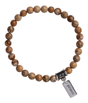 Picture Jasper Bracelet BE THE PEACE YOU SEEK - zen jewelz