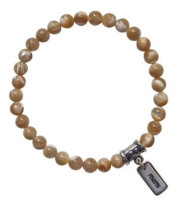 BE BLISSFUL - Mother of Pearl Healing Crystal Bracelet - zen jewelz