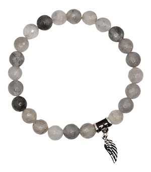 Silver Ice Quartz Bracelet CLARITY BRINGS MASTERY - zen jewelz