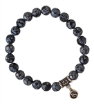 Snowflake Obsidian Bracelet GROUNDED - zen jewelz