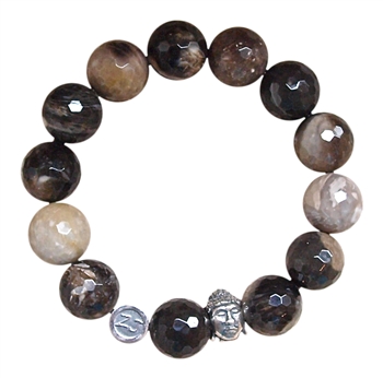 SELF DISCOVERY - Grey Tiger Eye Healing Crystal Stretch Bracelet - zen jewelz