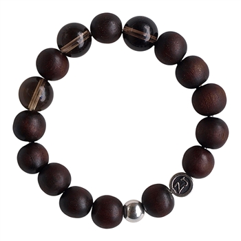 Wood Bracelets & Smokey Quartz - zen jewelz