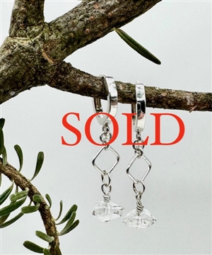 One of a kind Herkimer Diamond Gemstone Earrings - zen jewelz