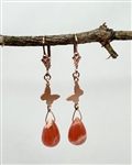 One of a kind Rhodochrosite Gemstone Earrings - zen jewelz